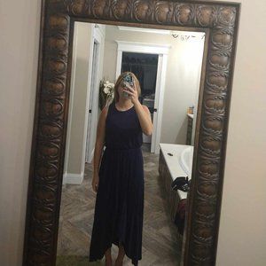 Navy blue high low dress